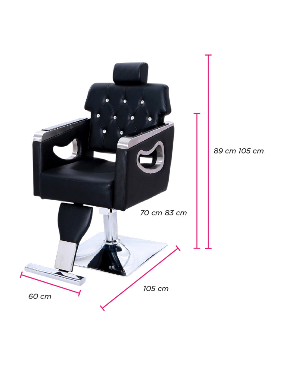 Sillón de Barbería Sorano Negro Vintage