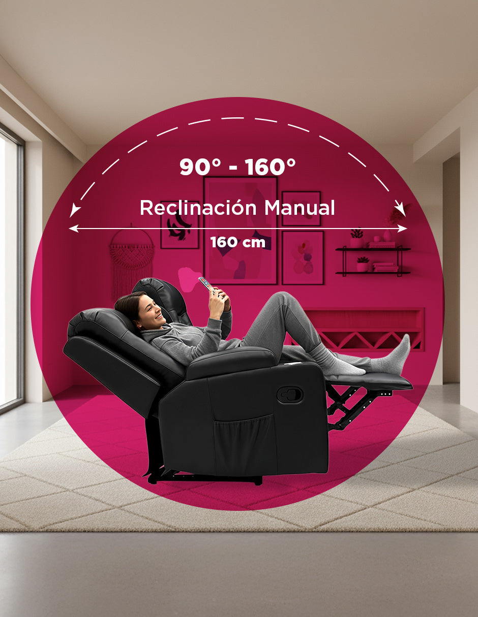 Sofa Bayona Reposet 2 Asientos Loveseat Reclinable Portavasos Cine