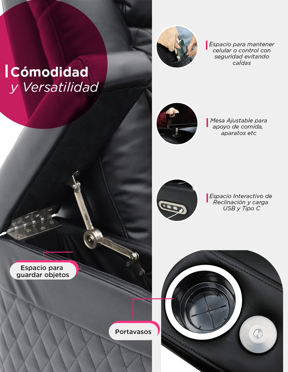 Sillón Reposet Eléctrico Lyon 3 Plazas