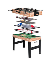 Título Completo Mesa Multijuegos 10 en 1 Aswan Vanlig Café 122 x 61cm con Accesorios