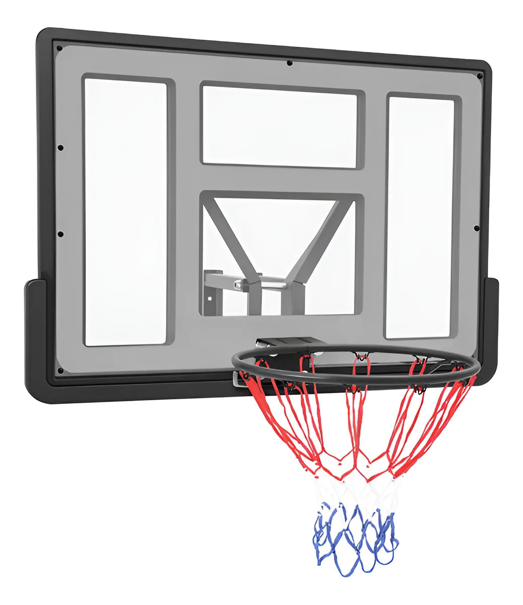 Tablero de Basquetbol para Pared 110x75 cm Vänlig S007 - Aro de Baloncesto Profesional con Resortes de Amortiguación