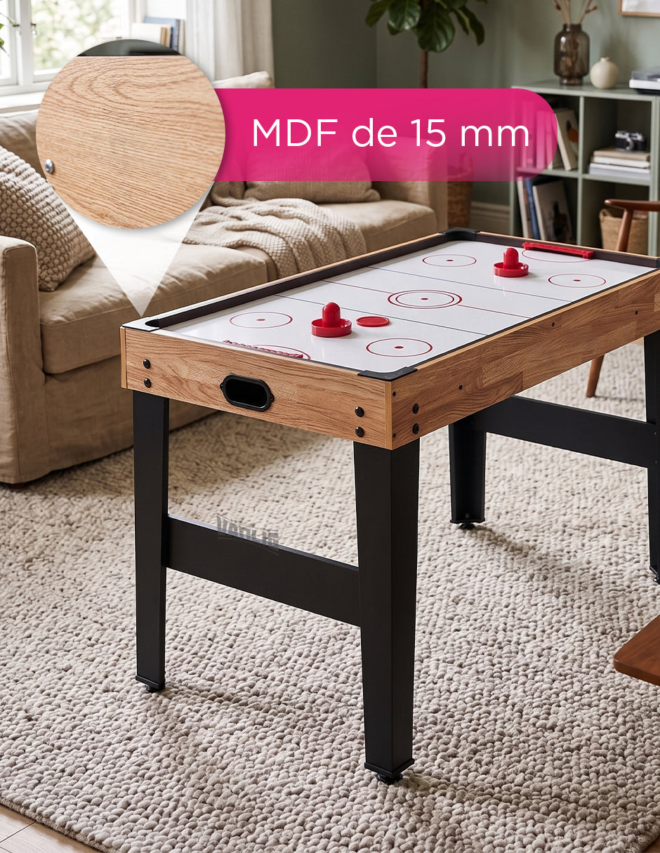 Título Completo Mesa Multijuegos 10 en 1 Aswan Vanlig Café 122 x 61cm con Accesorios