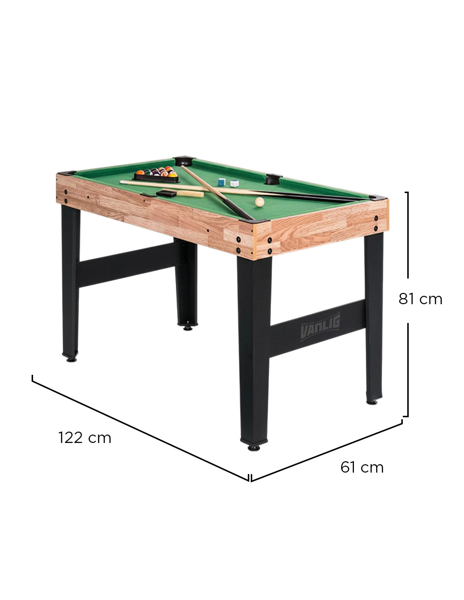Título Completo Mesa Multijuegos 10 en 1 Aswan Vanlig Café 122 x 61cm con Accesorios