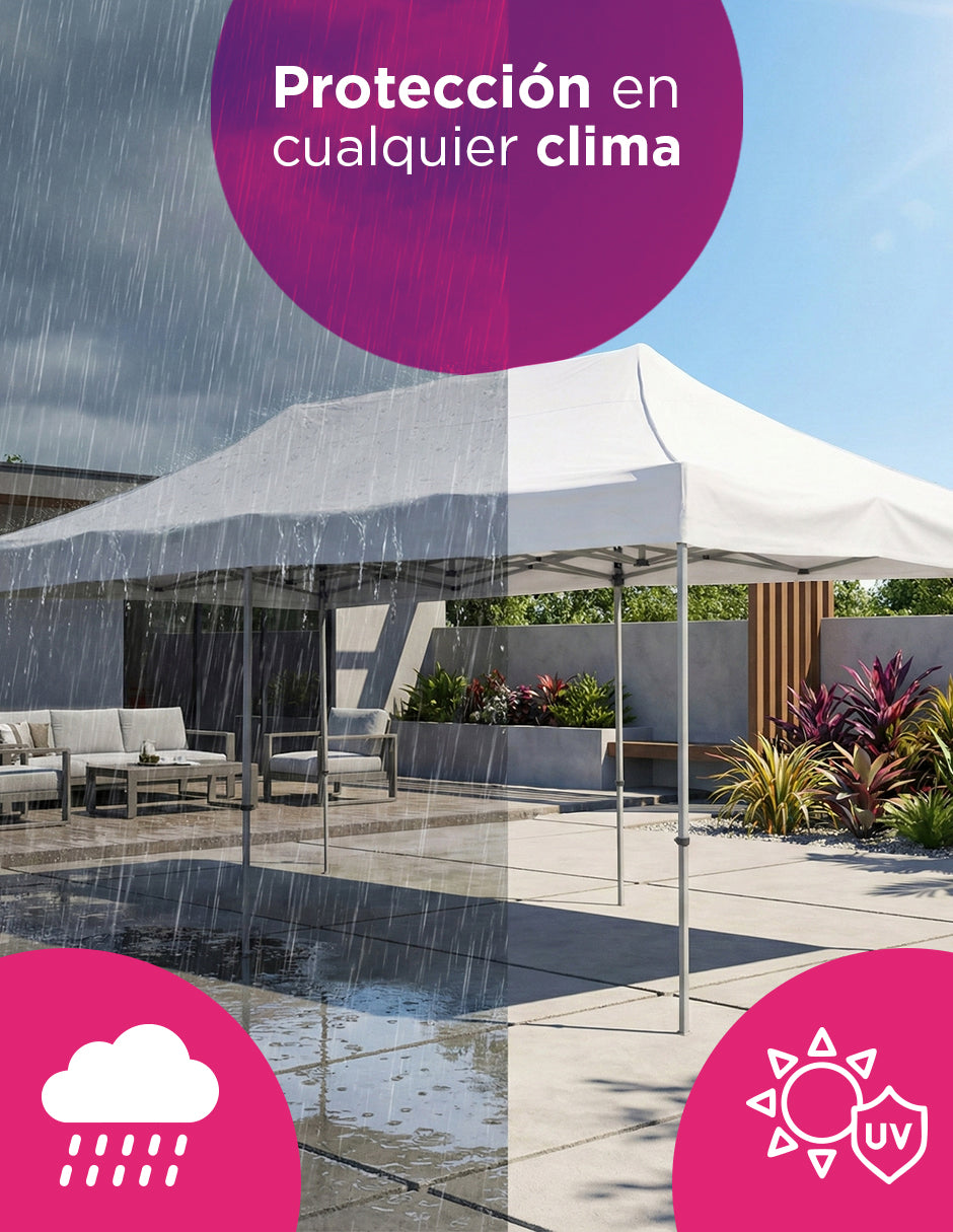 Toldo 6X3 Mega Reforzado Alemán  Blanco