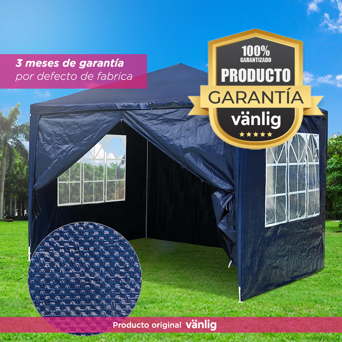 Toldo Armable 3x3 Azul