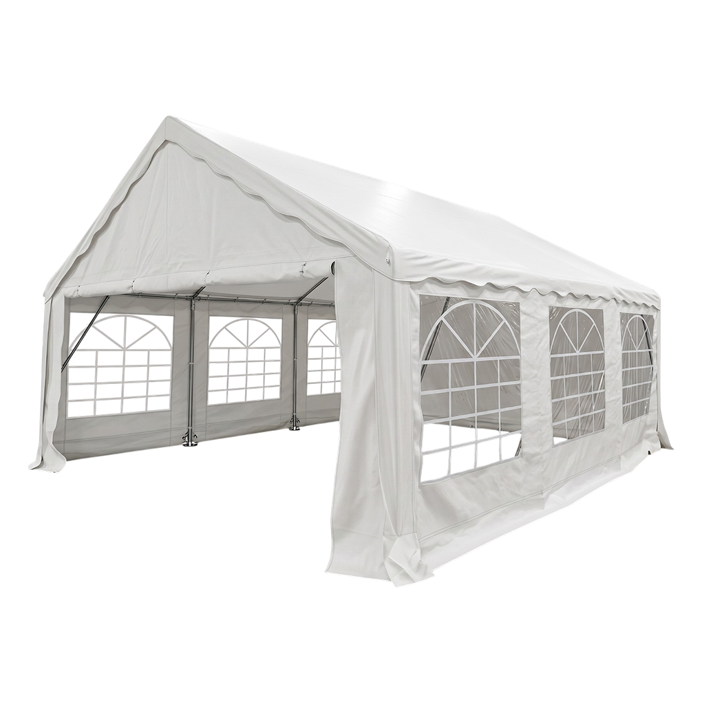 Toldo Armable Dakota de Uso Rudo 5x6m Blanco con Paredes