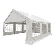 Toldo Armable Dakota de Uso Rudo 5x6m Blanco con Paredes