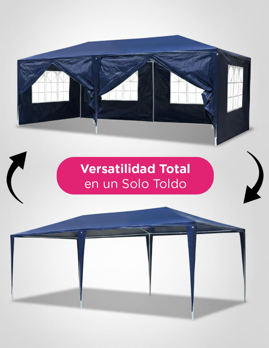 Toldo Armable Fiesta 3x6 Azul