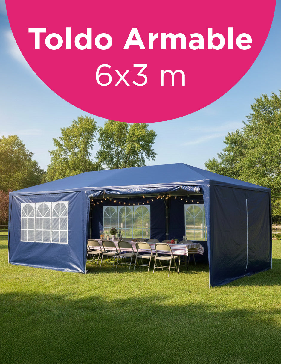 Toldo Armable Fiesta 3x6 Azul