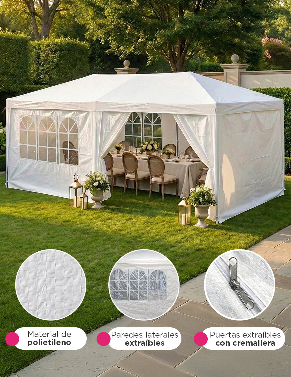 Toldo Armable Fiesta 3x6 Mts Blanco