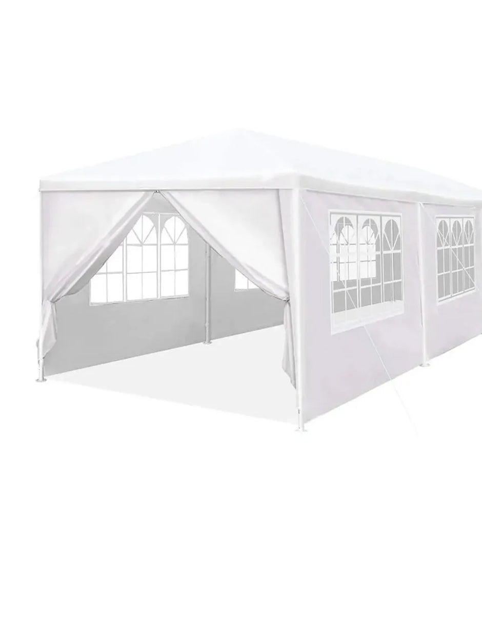 Toldo Carpa Armable para Eventos Vanlig 9x3 Metros - Impermeable con Protección UV y Paredes con Ventana