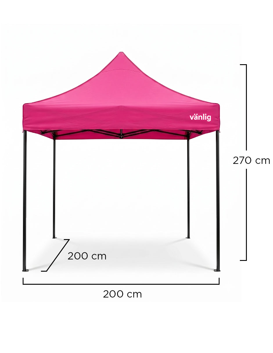 Toldo Carpa Plegable 2x2 m Rosa Vänlig - Carpa de Jardín Impermeable con Protección UV