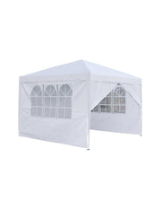 Toldo Carpa Plegable 3x3 Blanco Reforzado Impermeable Con Paredes