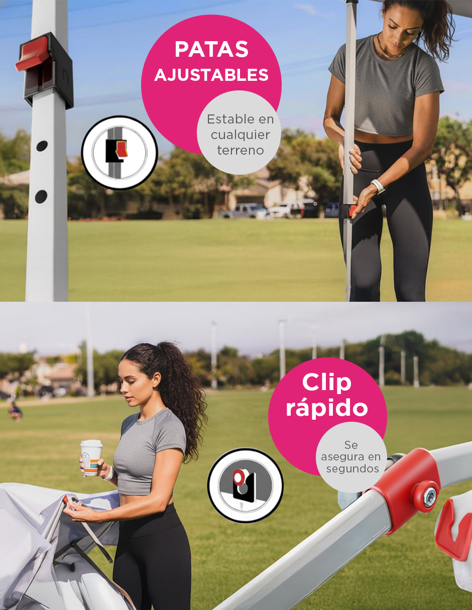 Toldo Plegable 3X3 King Shade Blanco