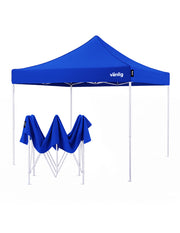 Toldo Plegable Reforzado 3x3 m Americano Azul Vänlig - Carpa Reforzada Impermeable con Filtro UV