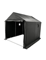 Toldo Tipo Garaje Indiana Negro 2.1 x 2.1 m Multiusos Impermeable con Paredes