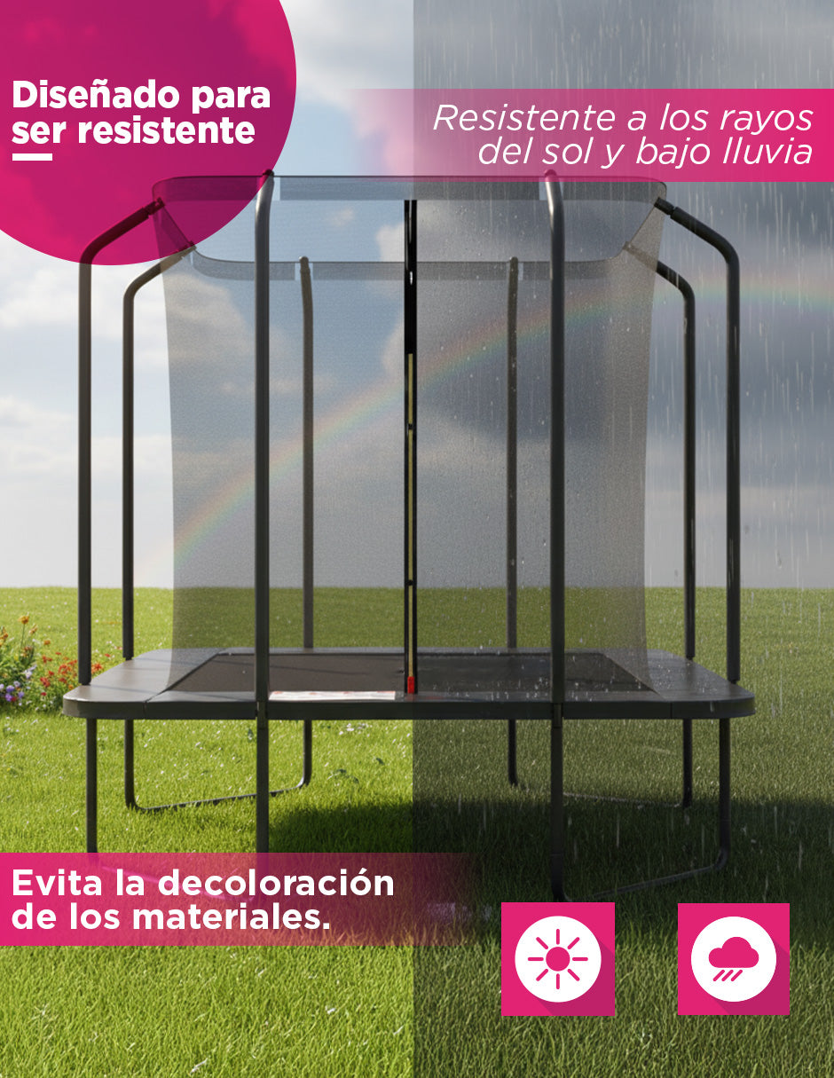 Trampolín Cuadrado JUMPBOX 8 FT