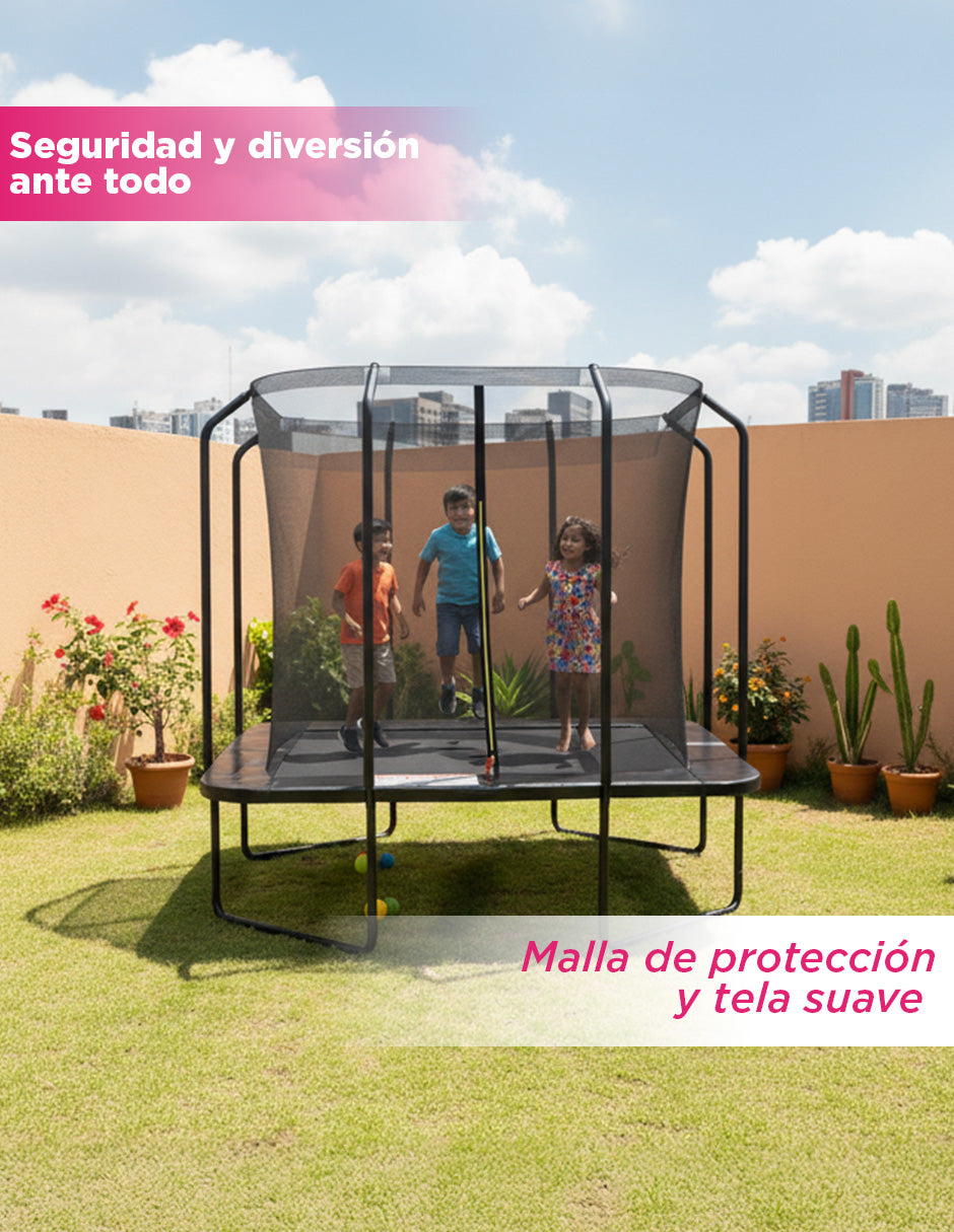 Trampolín Cuadrado JUMPBOX 8 FT