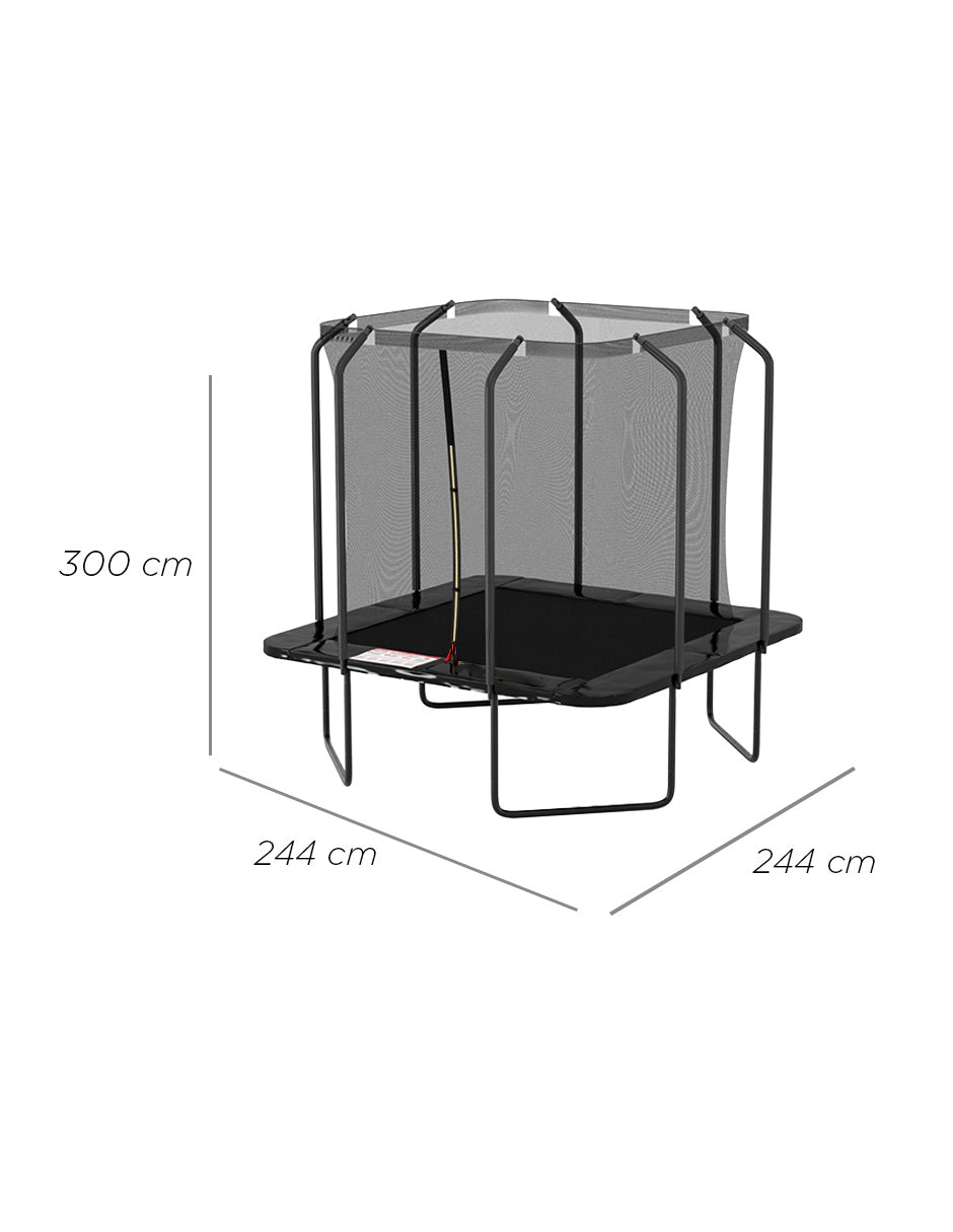 Trampolín Cuadrado JUMPBOX 8 FT