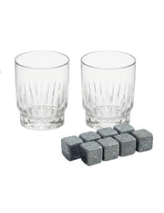 Vasos Galway de Cristal Cortado con Piedras Térmicas Reutilizables - Set de Lujo para Bar