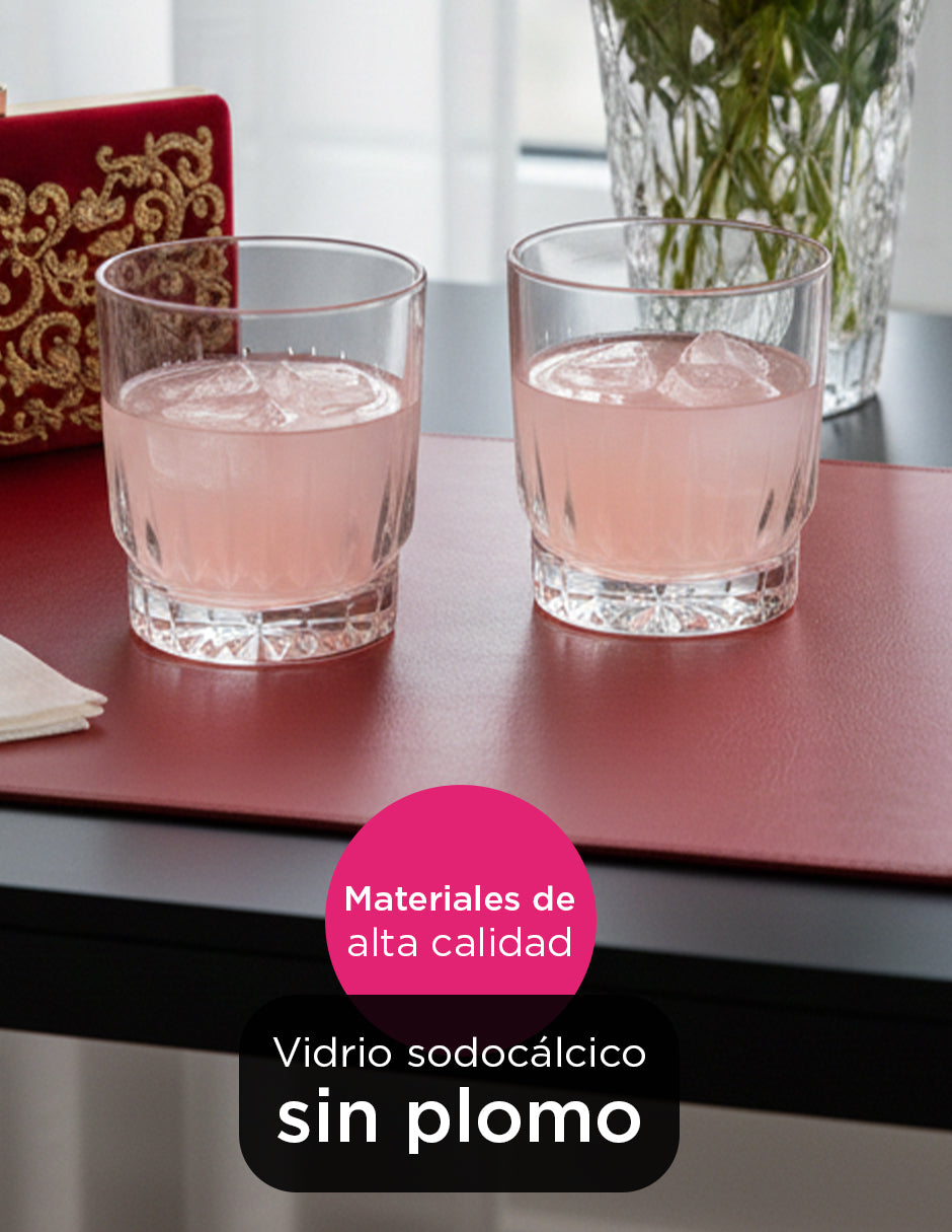 Vasos Galway de Cristal Cortado con Piedras Térmicas Reutilizables - Set de Lujo para Bar