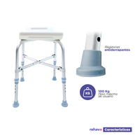 Silla para ducha sin respaldo Sunnybrook