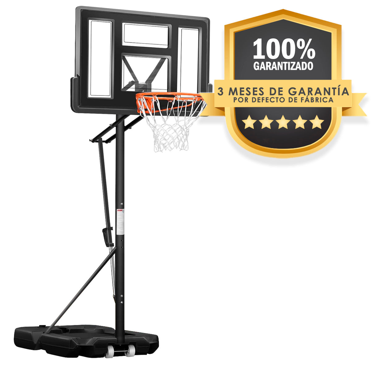 Canasta de básquetbol con brazo de ajuste