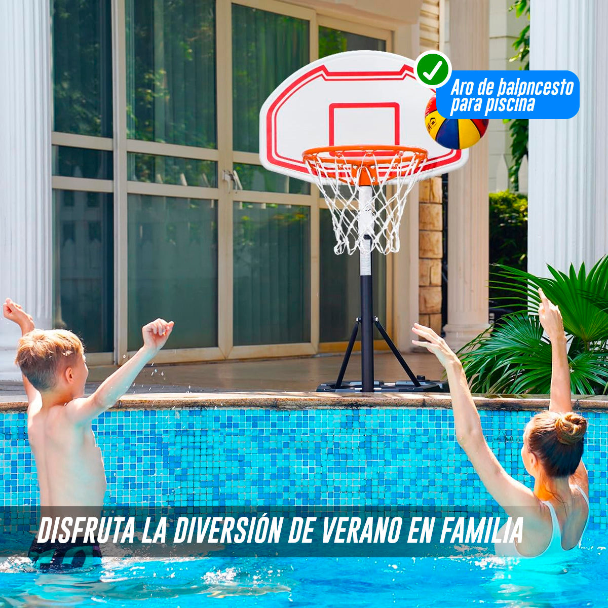 Canasta De Basquetball Infantil Ajustable 1.65 -  2.10 Mts