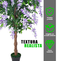 Planta Artificial Falsa Acacia Lila 150 cm