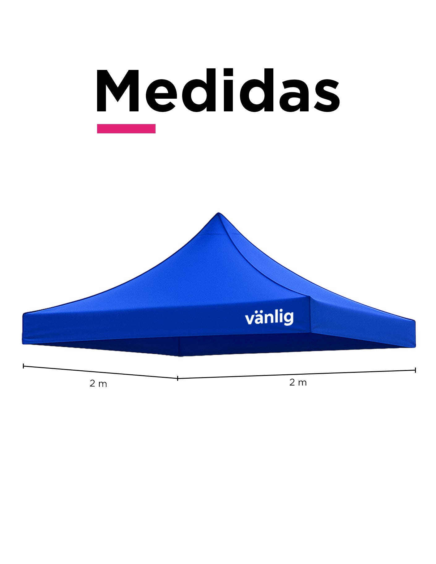 Lona de Repuesto Para Toldo 2X2 m Azul