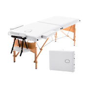 Cama de Masajes de Madera  Maldiva Blanca