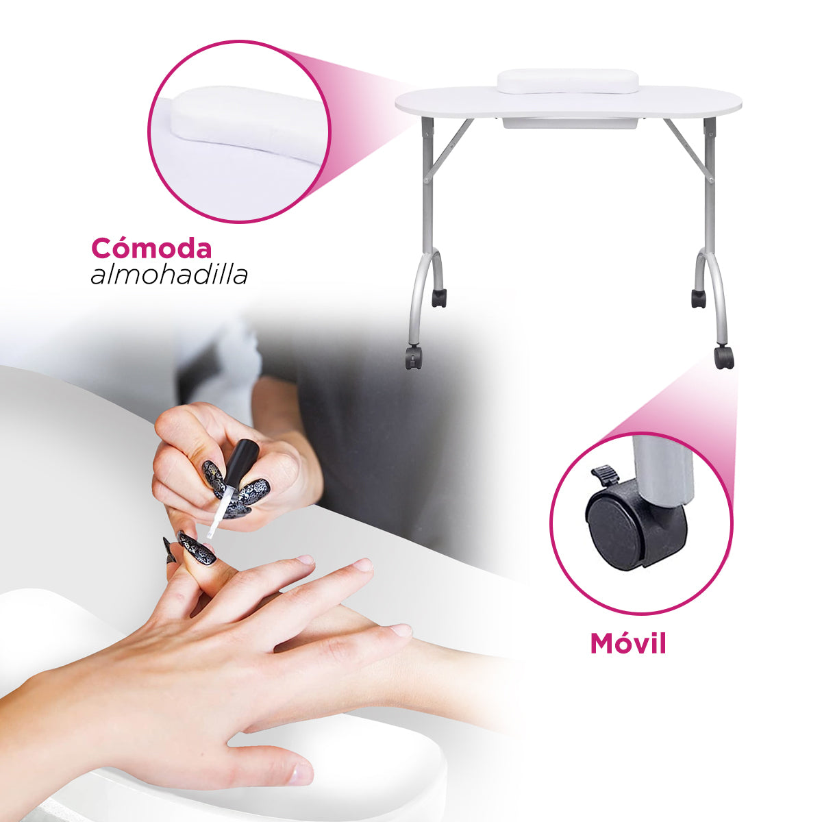 Mesa para uñas Baku Blanco