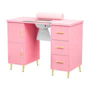 Mesa De Manicura, Estación De Mesa De Uñas Con Colector De Polvo Eléctrico (rosa)