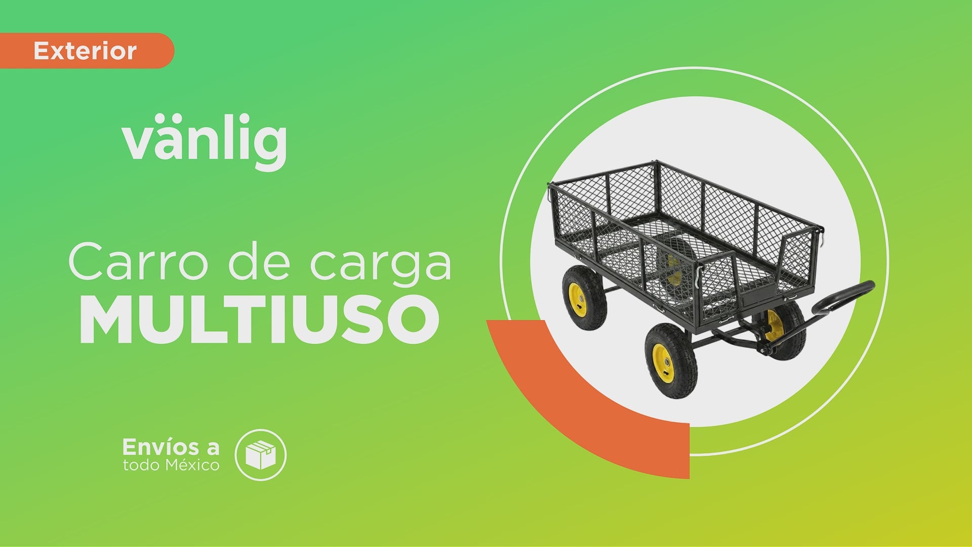 Cargar vídeo: Carrito de Carga Multiusos para Uso Rudo - Estructura de Acero de 108 cm con Paneles de Malla