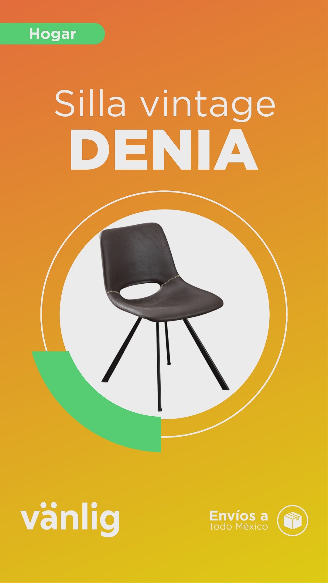 Cargar vídeo: Set de 2 Sillas de Comedor Vintage Denia Café - Estilo Industrial Tapizado en Vinipiel