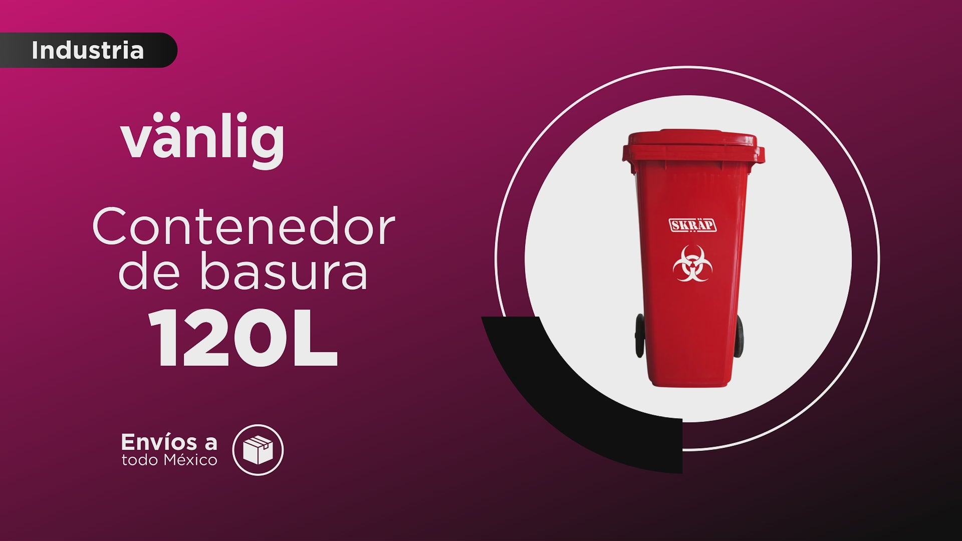 Cargar vídeo: Contenedor De Basura 120L Rojo