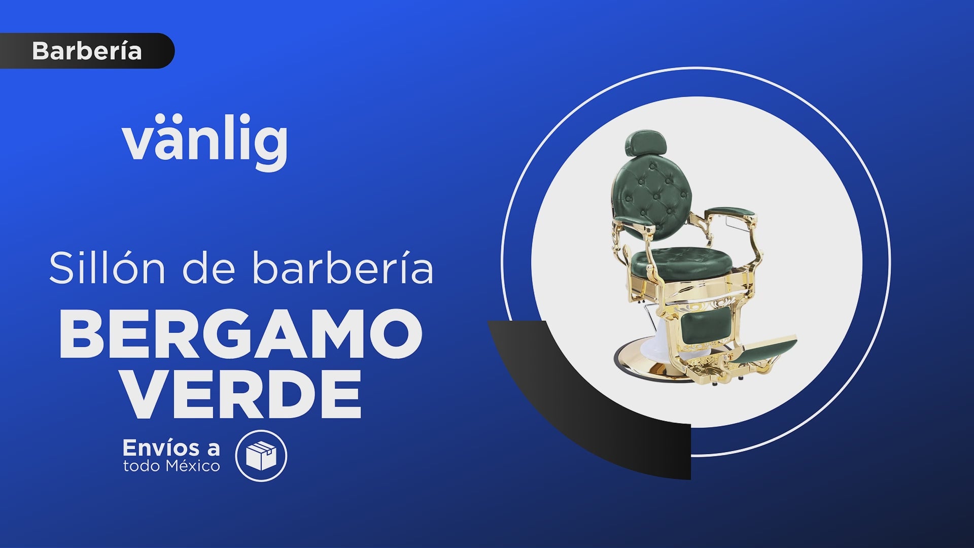 Cargar vídeo: Sillón de Barbería Bérgamo Verde: Elegancia Clásica y Resistencia Absoluta