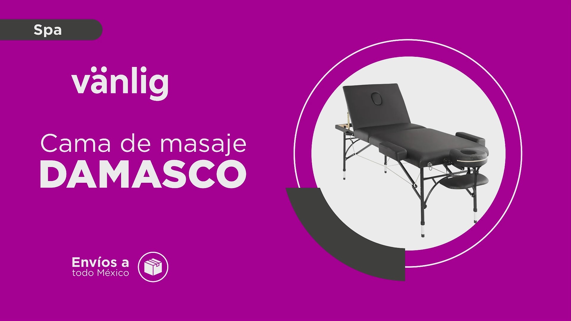 Cargar vídeo: Cama de Masaje Portátil de Aluminio Damasco Negra – Camilla Plegable y Ajustable para Spa y Tatuajes