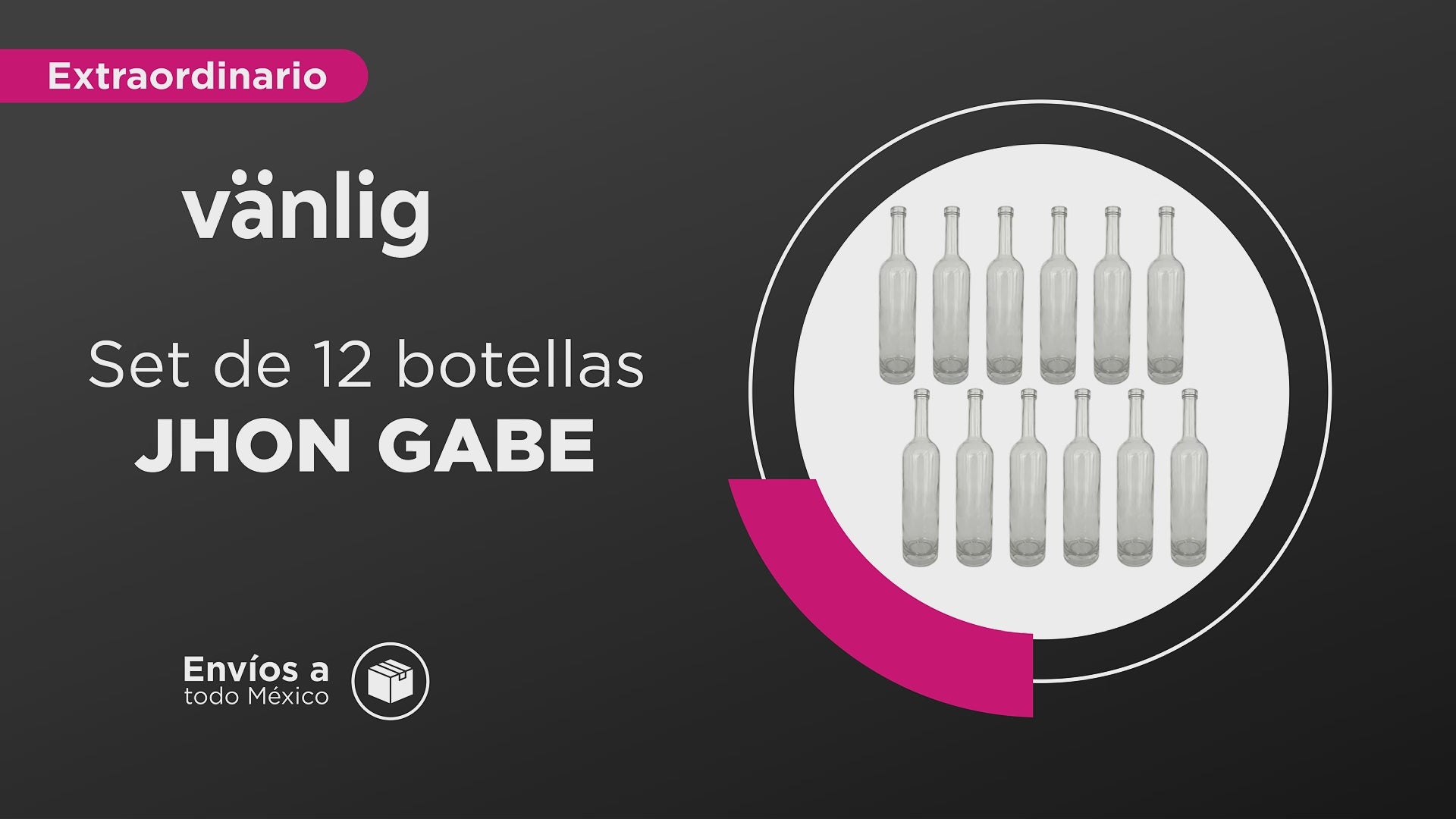 Cargar vídeo: Botellas de Vidrio 750ml John Gabe (12 Pzs) - Ideal para Mezcal, Destilados y Aceites Gourmet