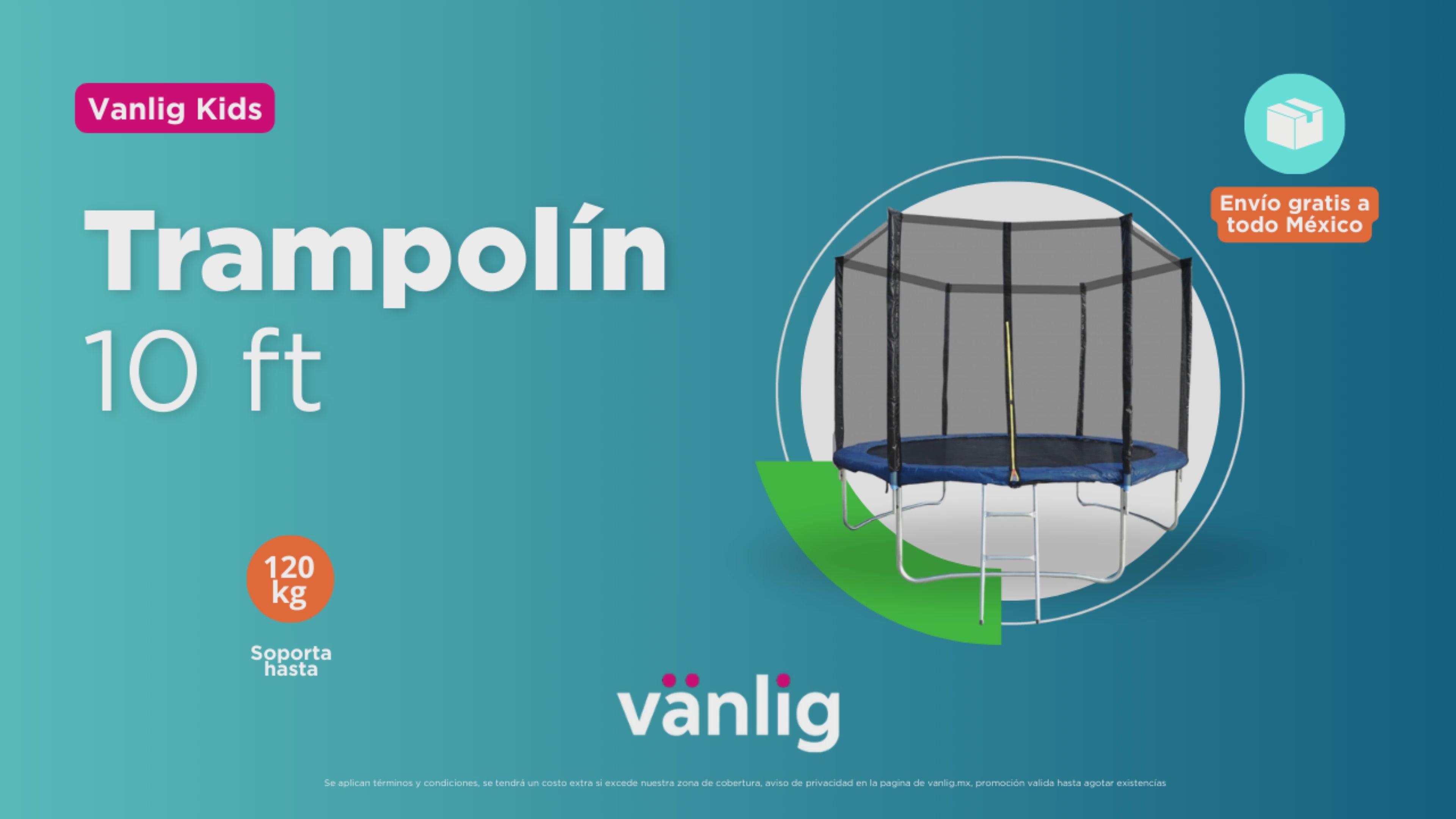 Cargar vídeo: Trampolin Armable 10 pies