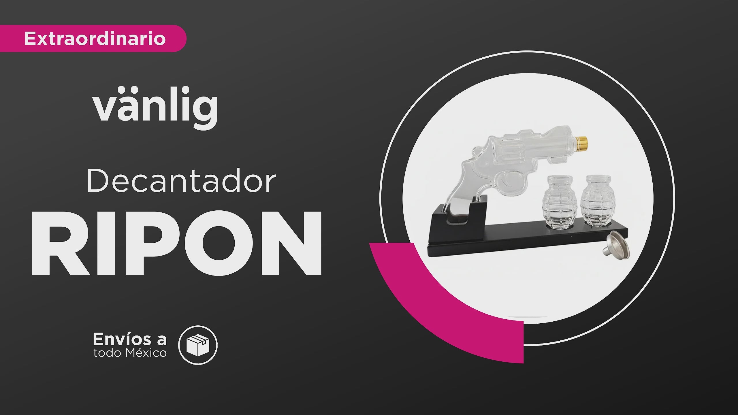 Cargar vídeo: Decantador Signature Edition: Ripon Revolver &amp; Grenade Glasses