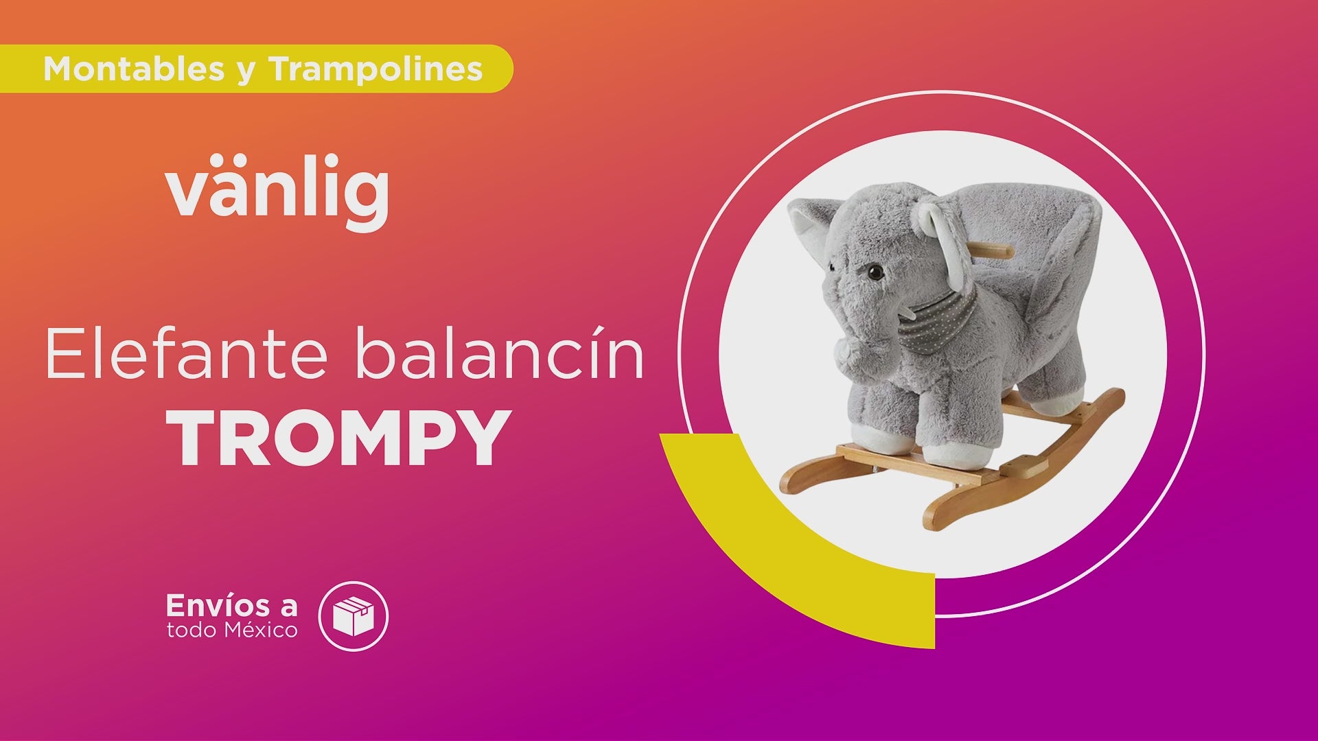 Cargar vídeo: Elefante Balancín Trompy Gris