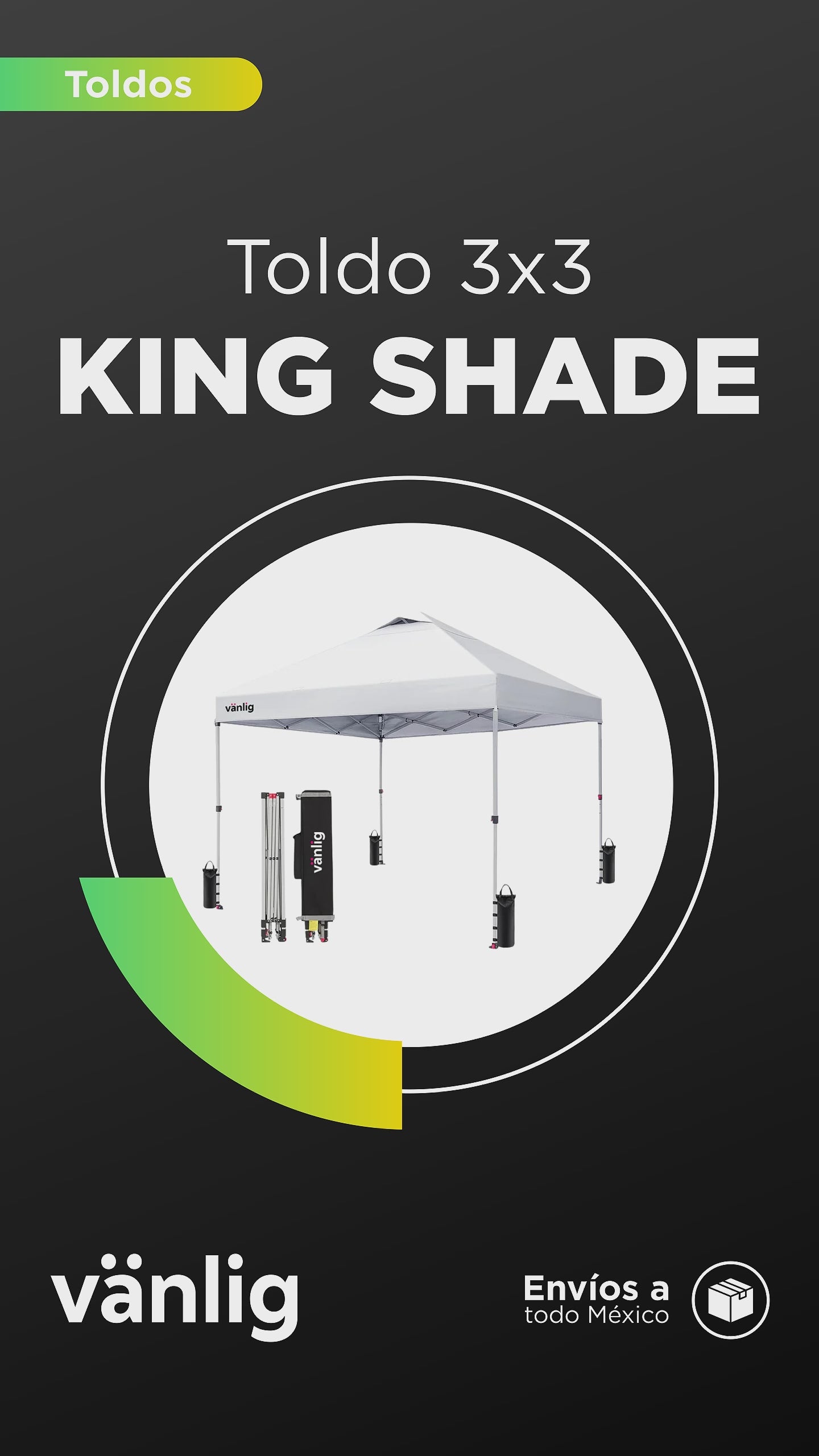 Cargar vídeo: Toldo Plegable 3X3 King Shade Blanco