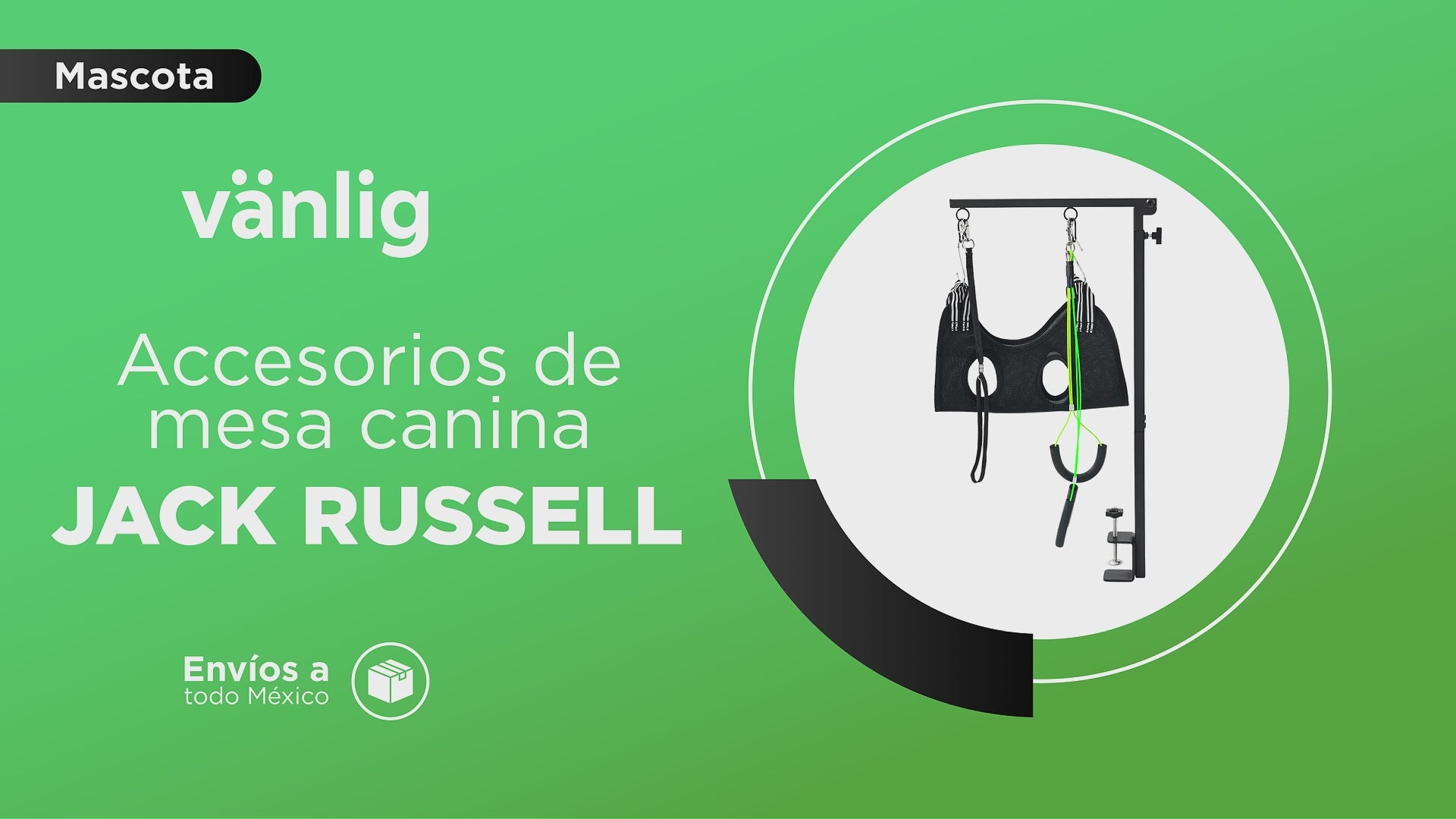 Cargar vídeo: Soporte de Grooming Vanlig Jack Russell Canina - Kit de Sujeción con Hamaca y Soportes