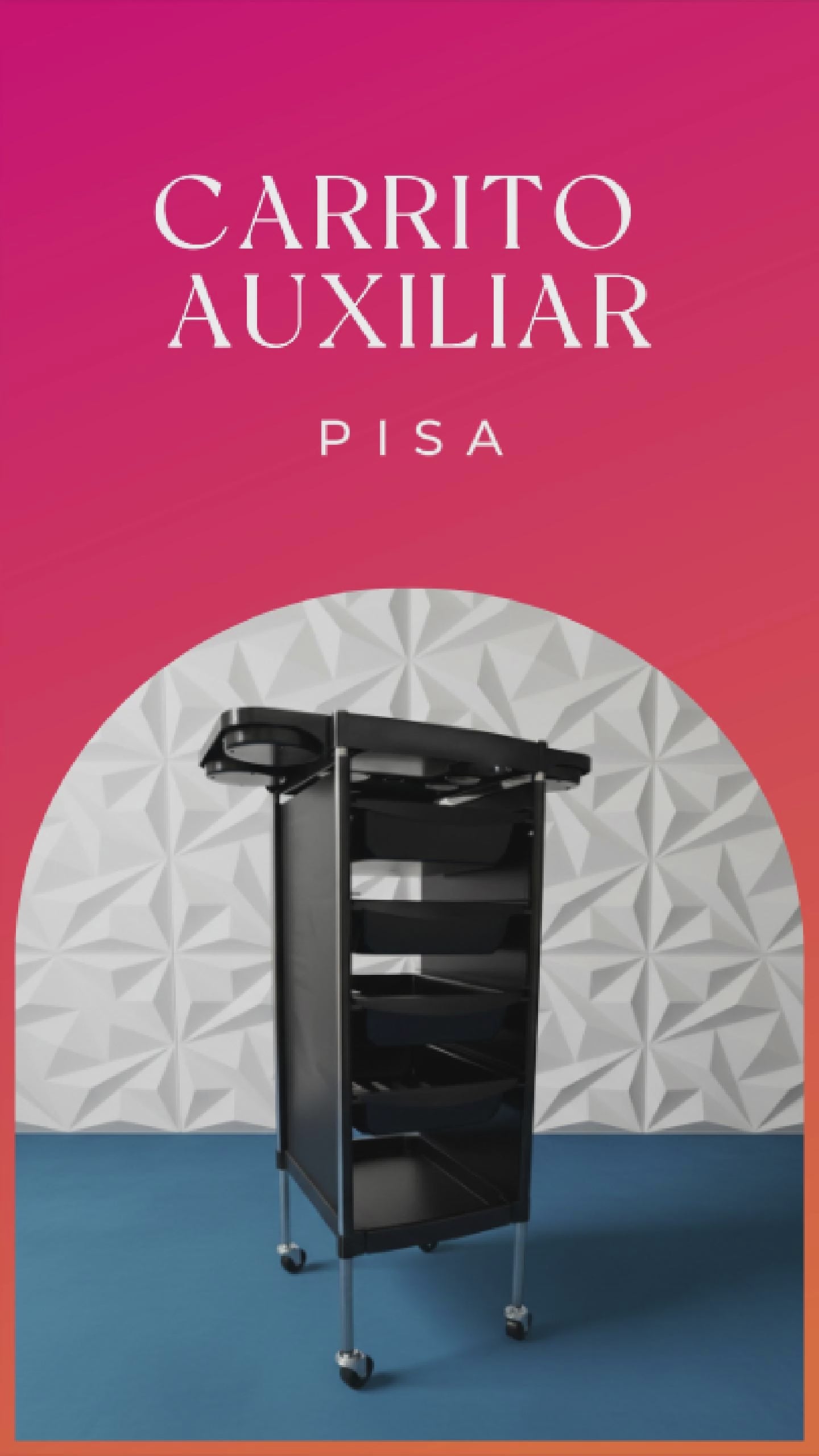 Cargar vídeo: Carro Auxiliar Estética Pisa de Vanlig Plástico Negro 4 Cajones Spa Salón
