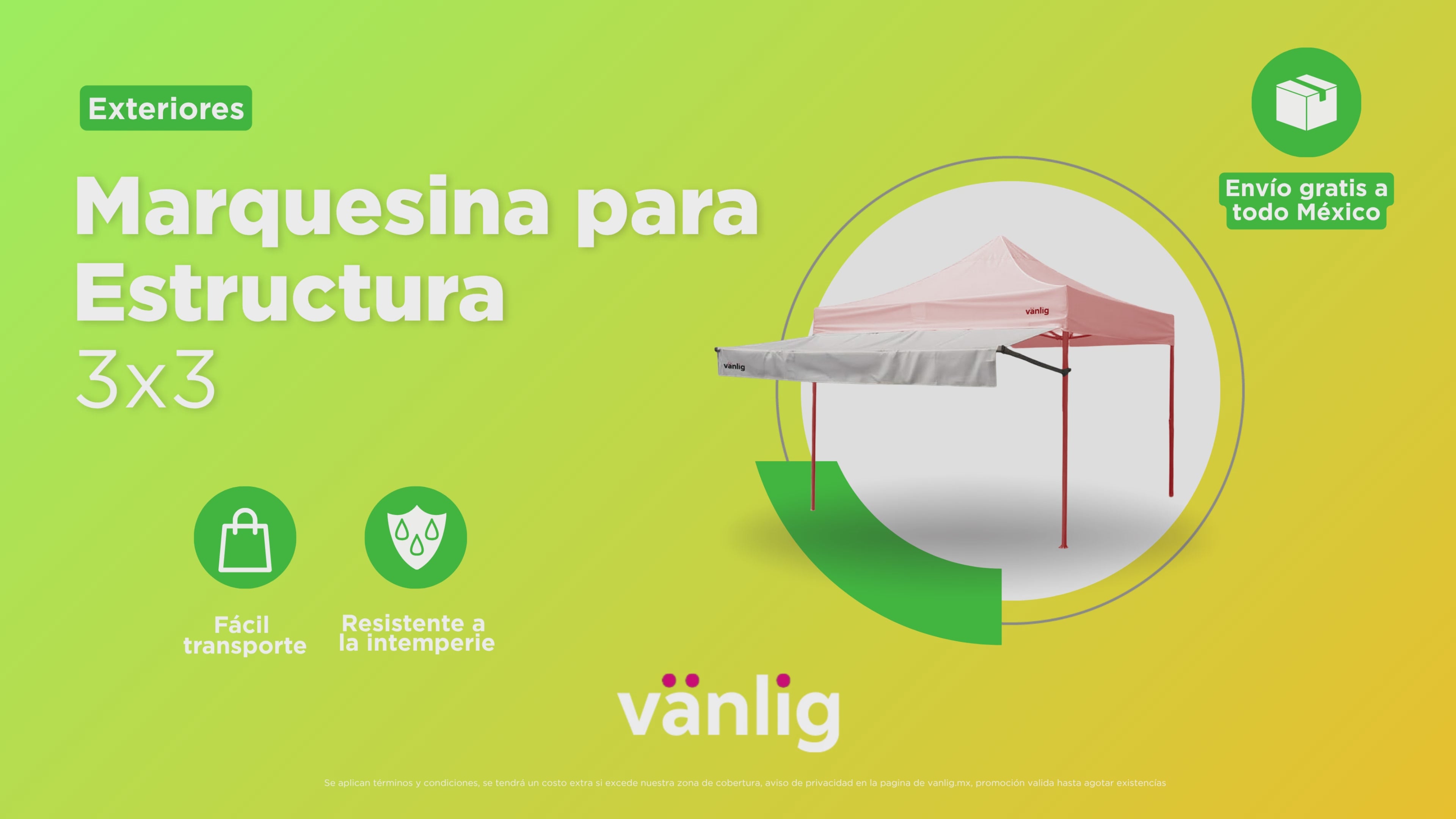 Cargar vídeo: Marquesina 3m Blanca