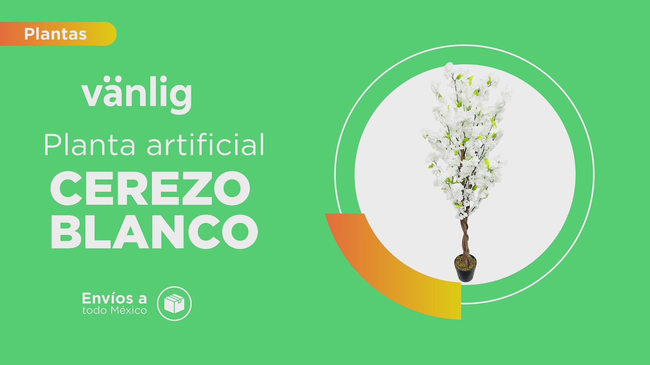 Cargar vídeo: Planta Artificial Cerezo Blanco 150 cm