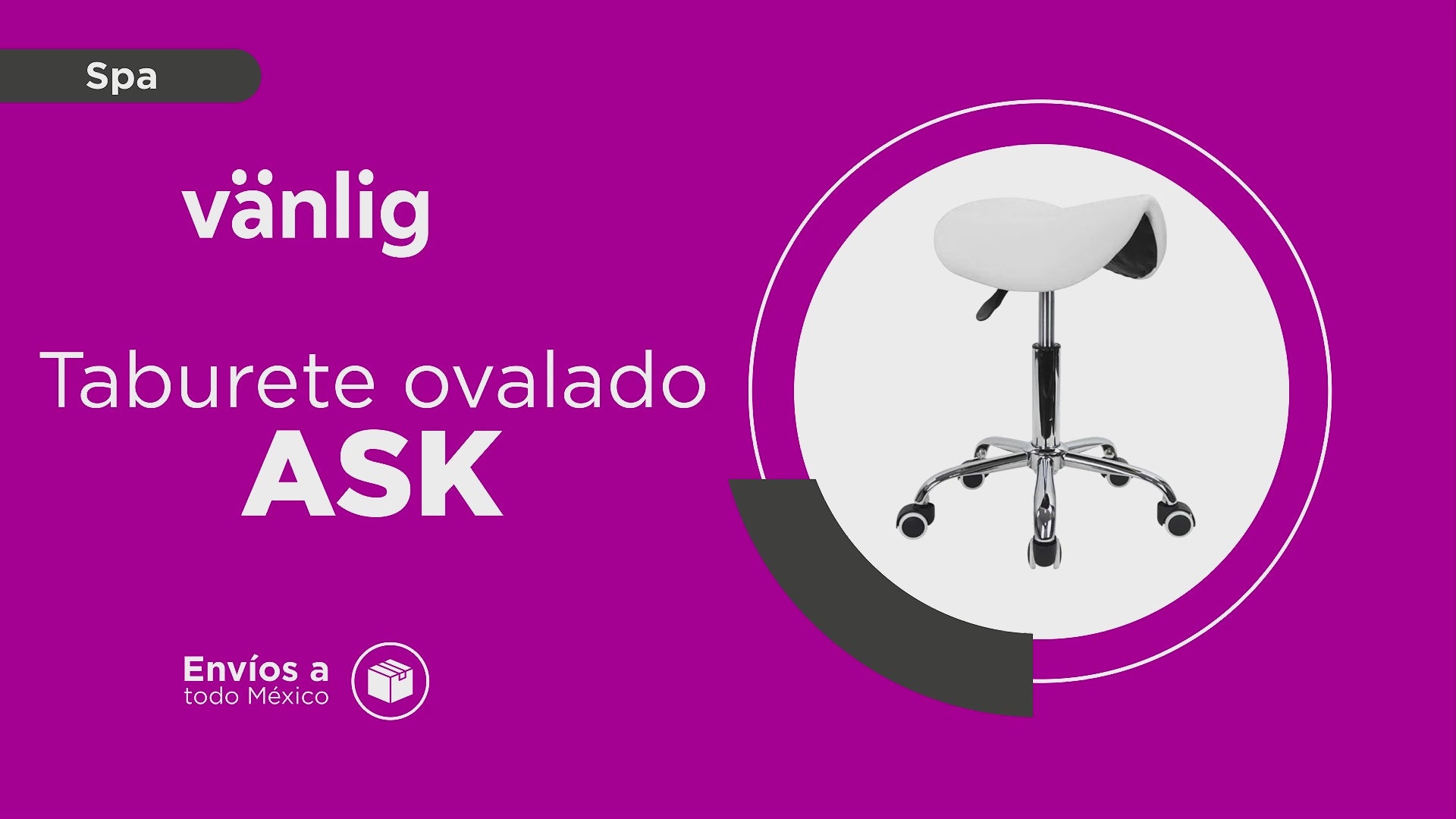 Cargar vídeo: Banco ask taburete Ovalado Blanco