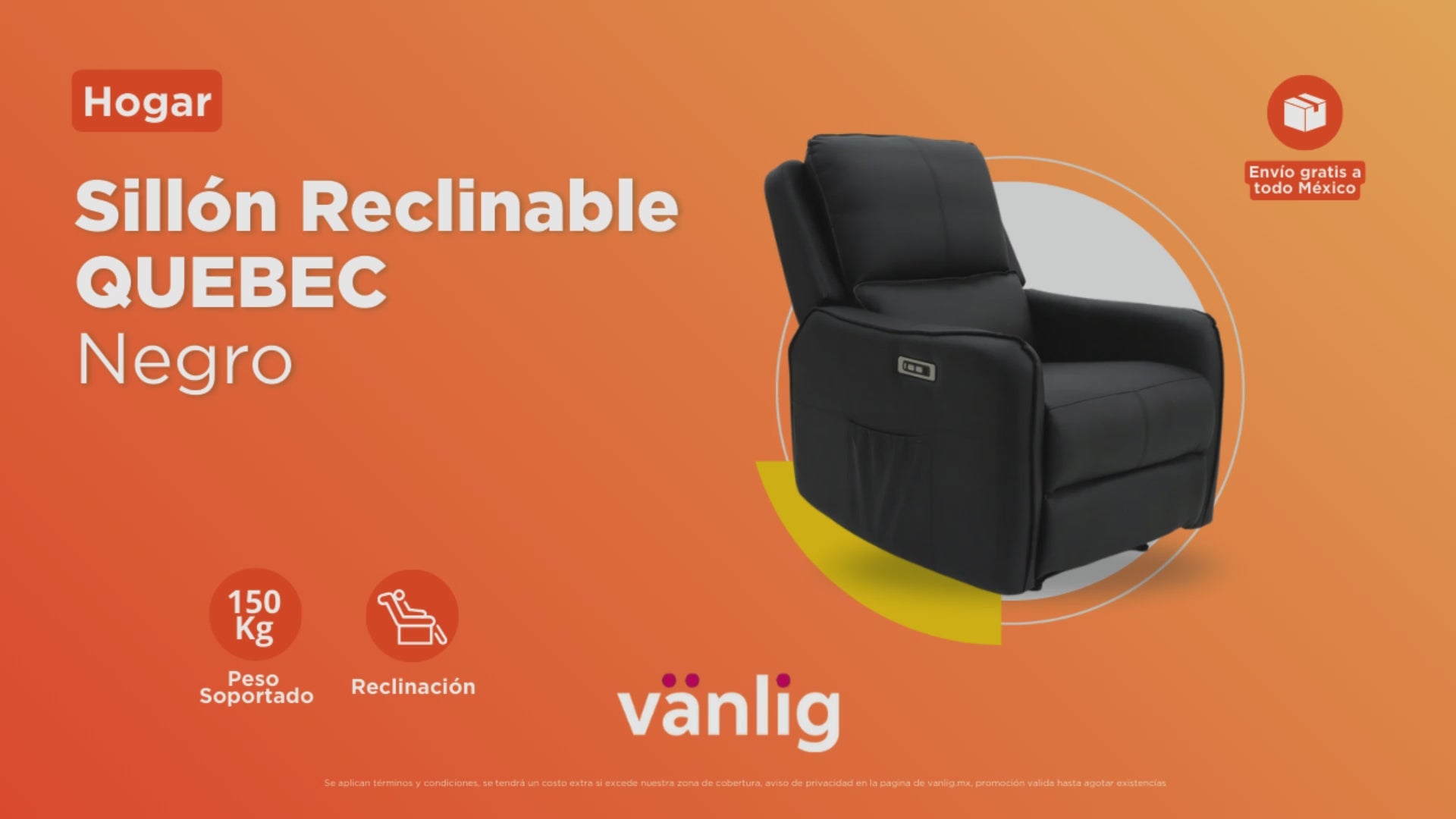 Cargar vídeo: Sillón Reposet Eléctrico Quebec Negro