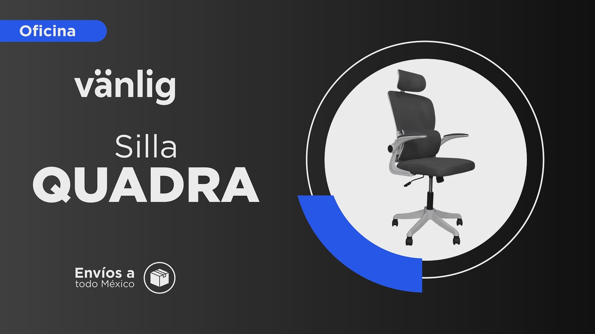Cargar vídeo: Silla Oficina Ejecutiva Quadra Negro